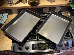 12 x 18 x 2 inch half sheet steel nonstick baking pans